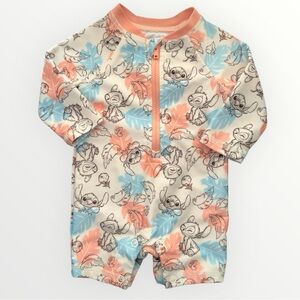 Disney Stitch Lilo & Stitch Baby Swimsuit One Piece Size 0-3 Months Infant Swim